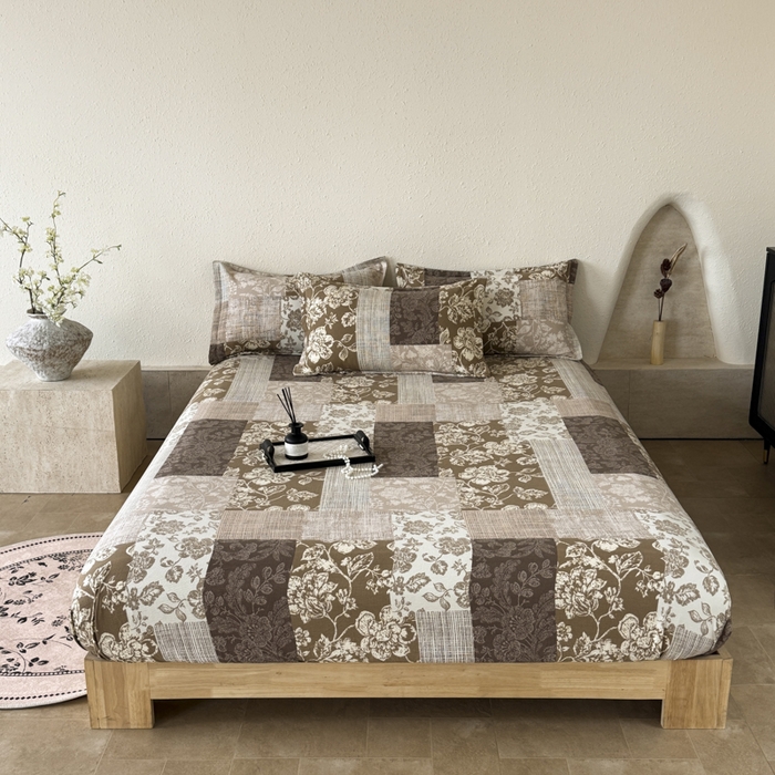 91家纺网 家纺一手货源 找家纺 （总）一隅花田 2025新款天竺云感纱三件套-大唐凤羽