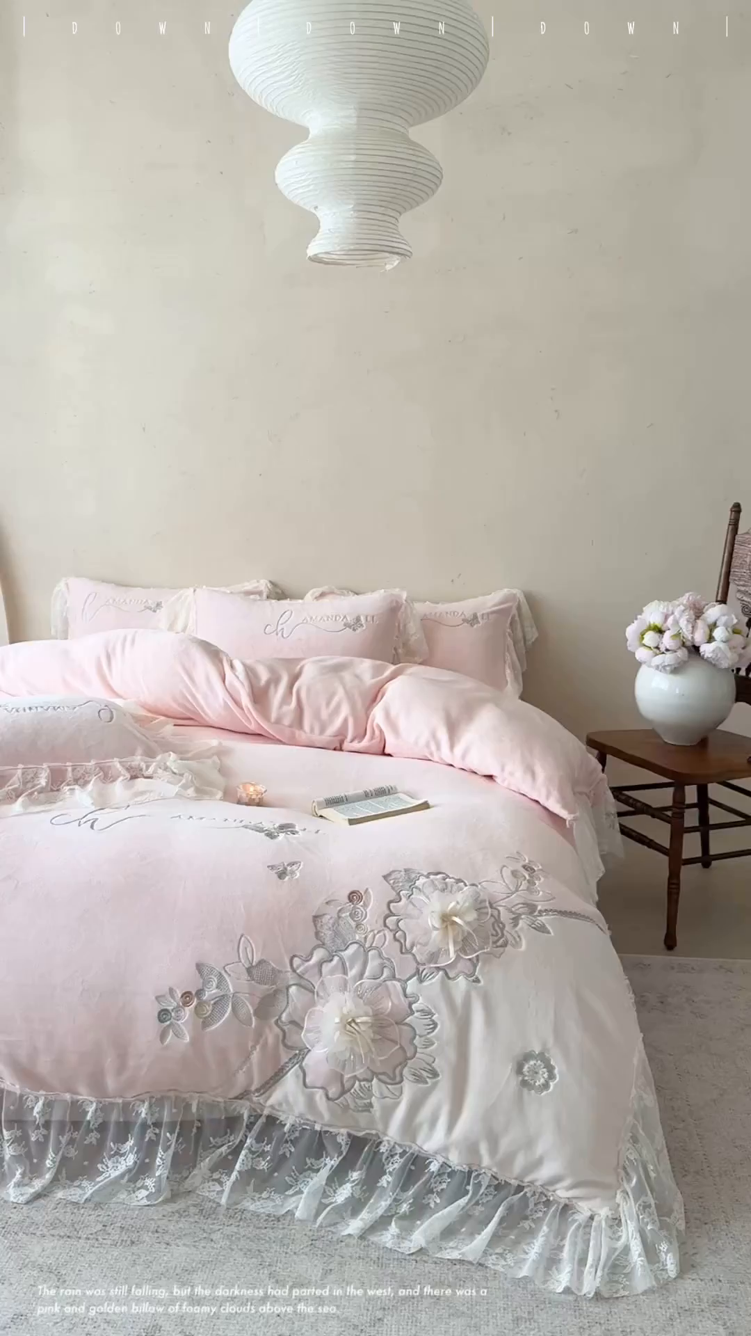 91家纺网 家纺一手货源 找家纺 （总）可以家居 2025新款高克重全消光超细旦奶芙云绒四件套-玛利亚系列-莱卡芙