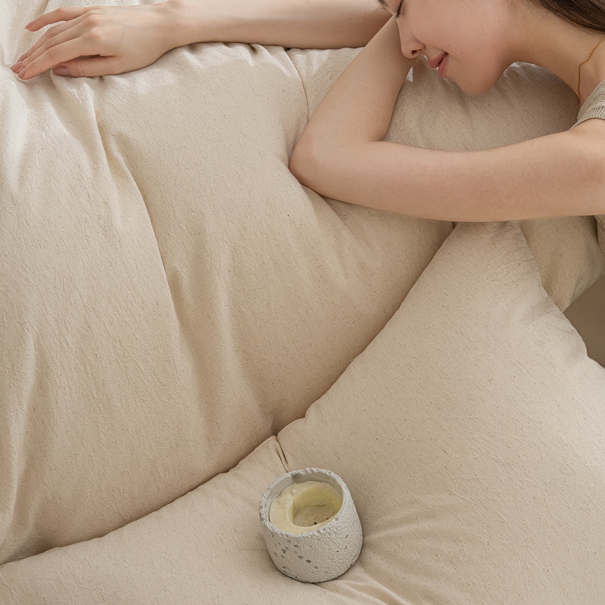 91家纺网 家纺一手货源 找家纺 小叮当家纺仓储工厂店 2025新款提供买家秀爆款花型不断货棉麻提花全棉纯棉磨毛四件套-云缦 云缦·米