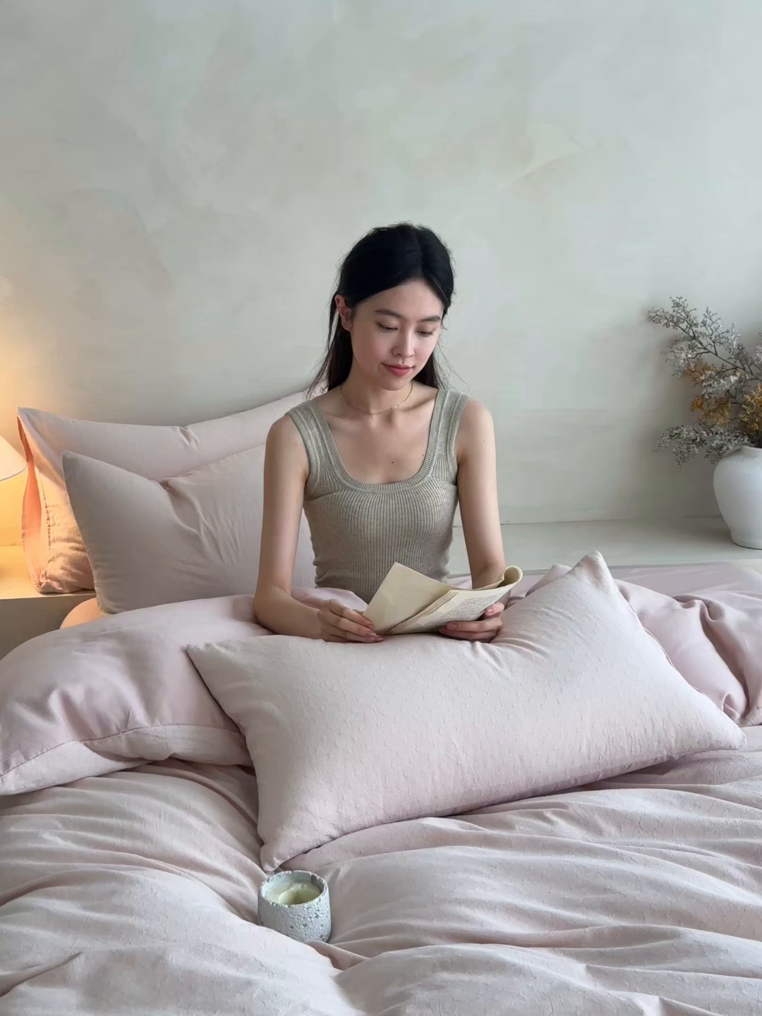 91家纺网 家纺一手货源 找家纺 小叮当家纺仓储工厂店 2025新款提供买家秀爆款花型不断货棉麻提花全棉纯棉磨毛四件套-云缦 云缦·粉