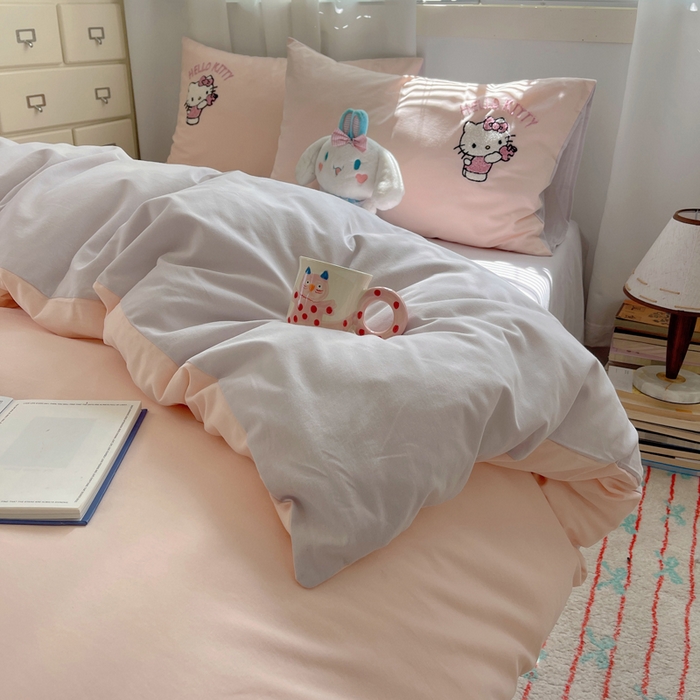 91家纺网 家纺一手货源 找家纺 （总）小叮当家纺仓储工厂店 2025新款提供买家秀爆款花型不断货三丽鸥绣花全棉纯棉磨毛卡通四件套