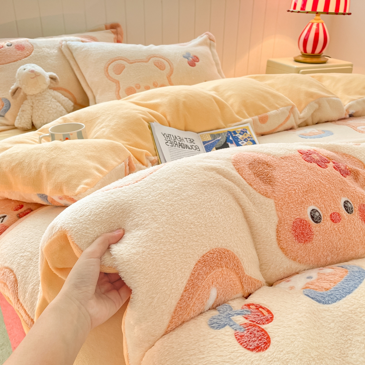 91家纺网 家纺一手货源 找家纺 （总）沐慕 2025新款A类200g加厚雪花绒180g牛奶绒四件套