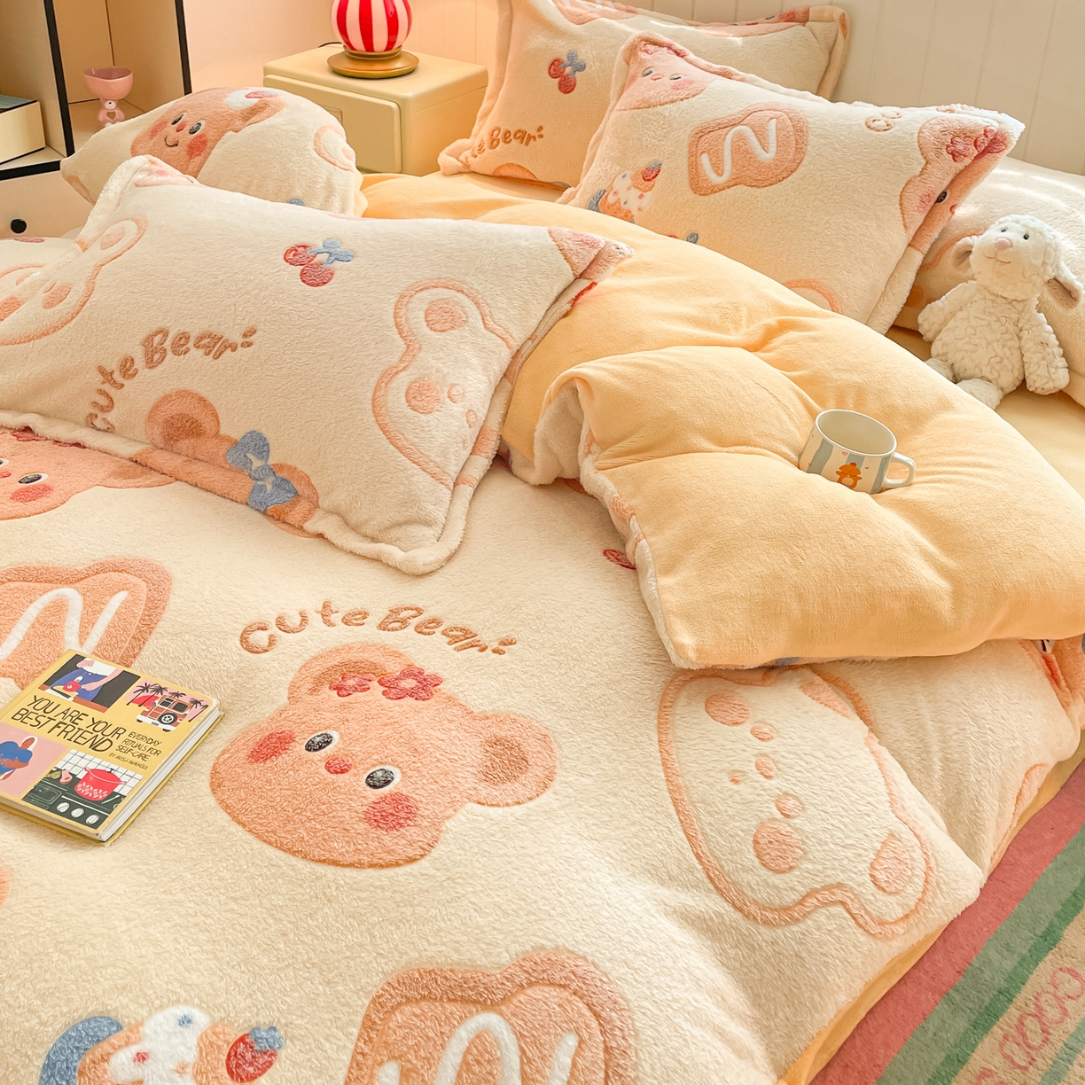 91家纺网 家纺一手货源 找家纺 （总）沐慕 2025新款A类200g加厚雪花绒180g牛奶绒四件套