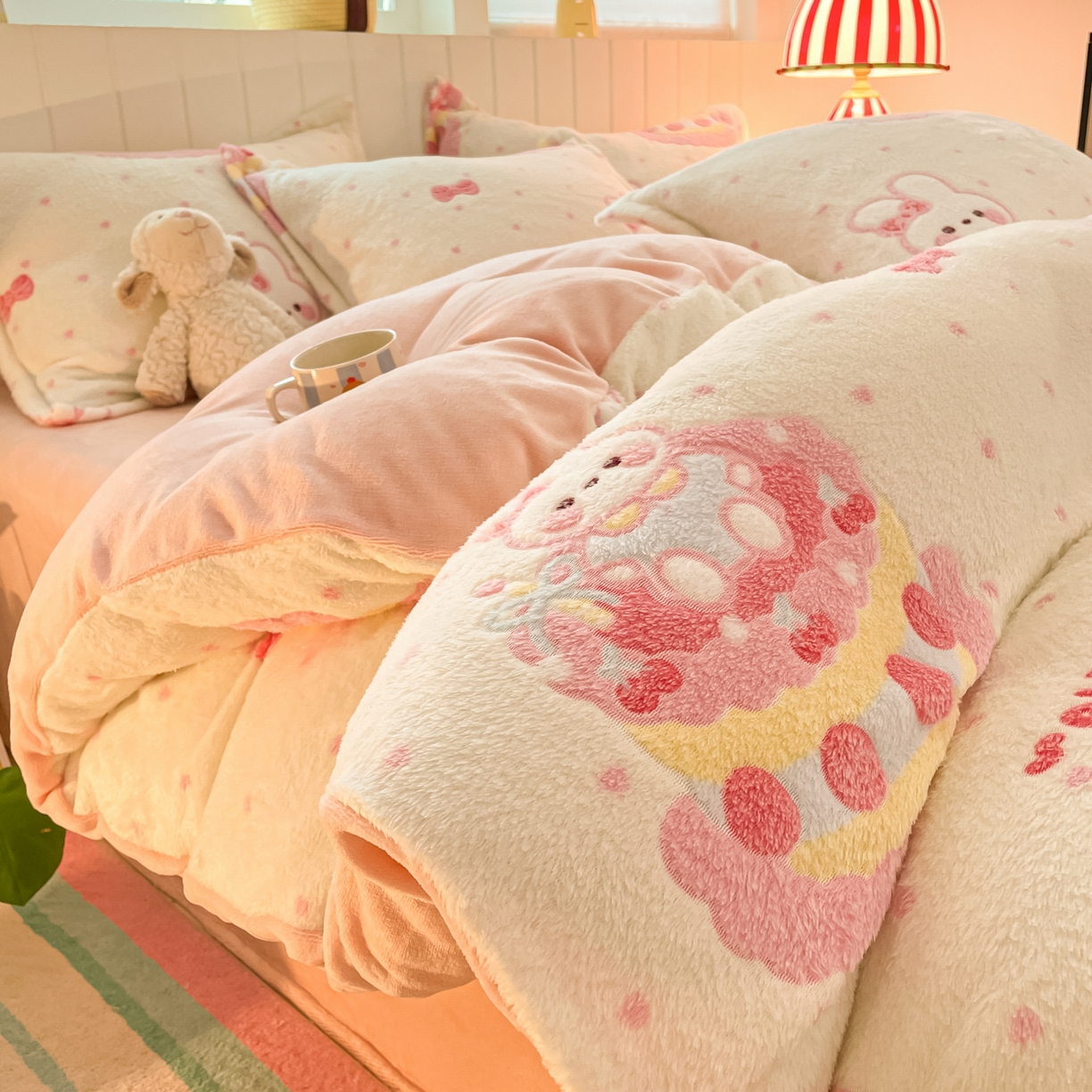 91家纺网 家纺一手货源 找家纺 （总）沐慕 2025新款A类200g加厚雪花绒180g牛奶绒四件套