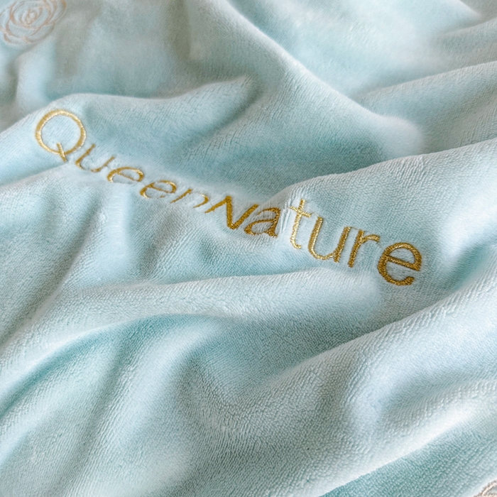 91家纺网 家纺一手货源 找家纺 七七家纺 2025新款刺绣款牛奶绒四件套-织梦系列 织梦-水绿