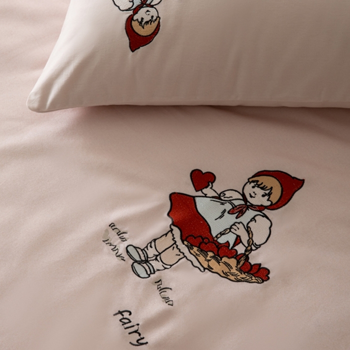 91家纺网 家纺一手货源 找家纺 小叮当家纺仓储工厂店 2025新款提供买家秀爆款花型不断货全棉纯棉磨毛四件套大版定位印加绣 小甜心