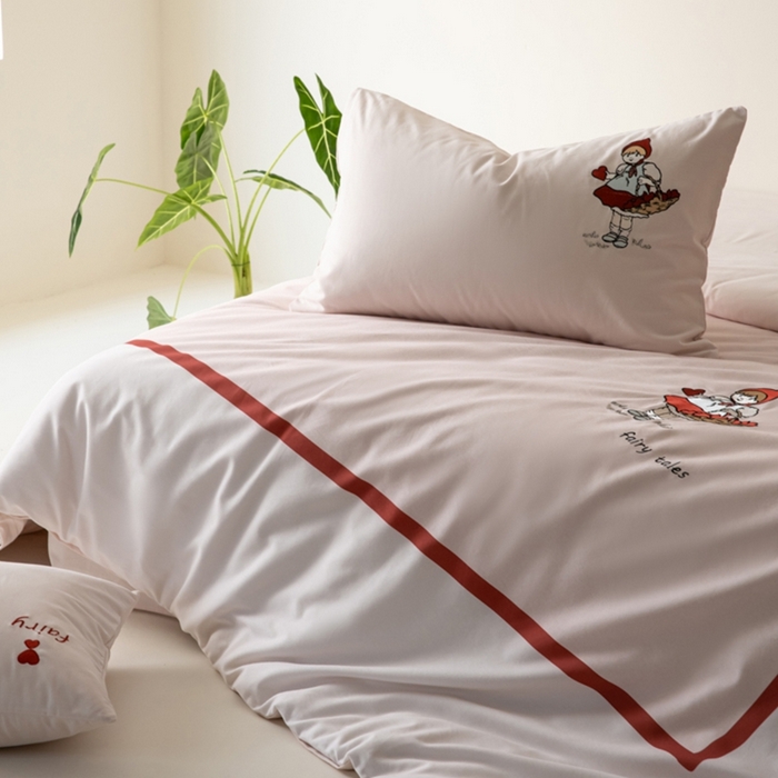 91家纺网 家纺一手货源 找家纺 小叮当家纺仓储工厂店 2025新款提供买家秀爆款花型不断货全棉纯棉磨毛四件套大版定位印加绣 小甜心