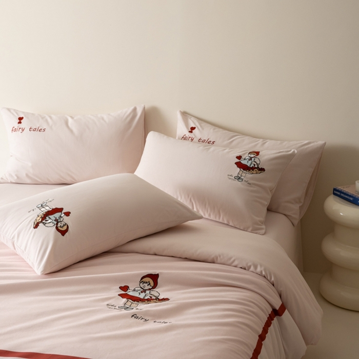 91家纺网 家纺一手货源 找家纺 小叮当家纺仓储工厂店 2025新款提供买家秀爆款花型不断货全棉纯棉磨毛四件套大版定位印加绣 小甜心