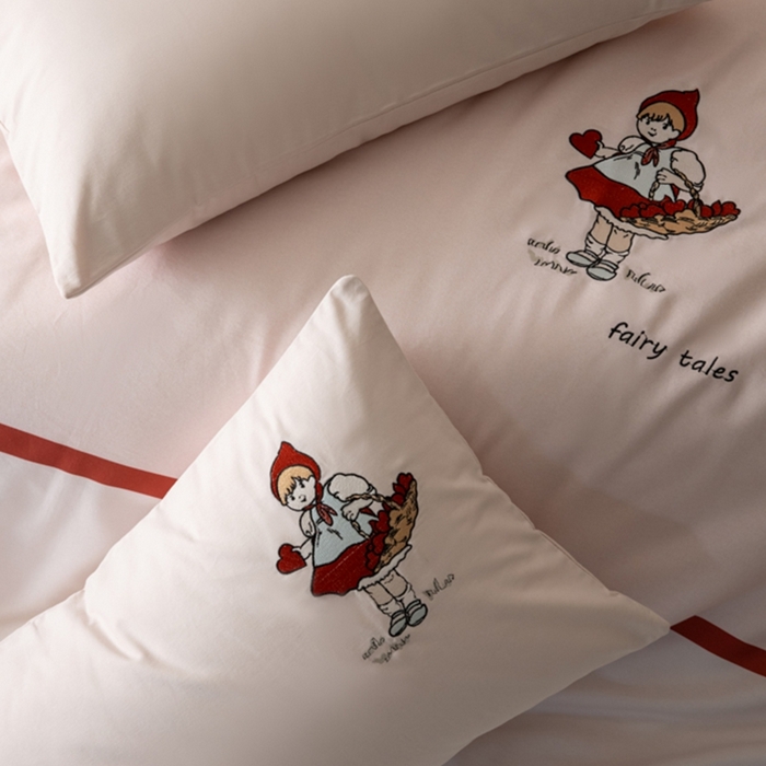 91家纺网 家纺一手货源 找家纺 小叮当家纺仓储工厂店 2025新款提供买家秀爆款花型不断货全棉纯棉磨毛四件套大版定位印加绣 小甜心