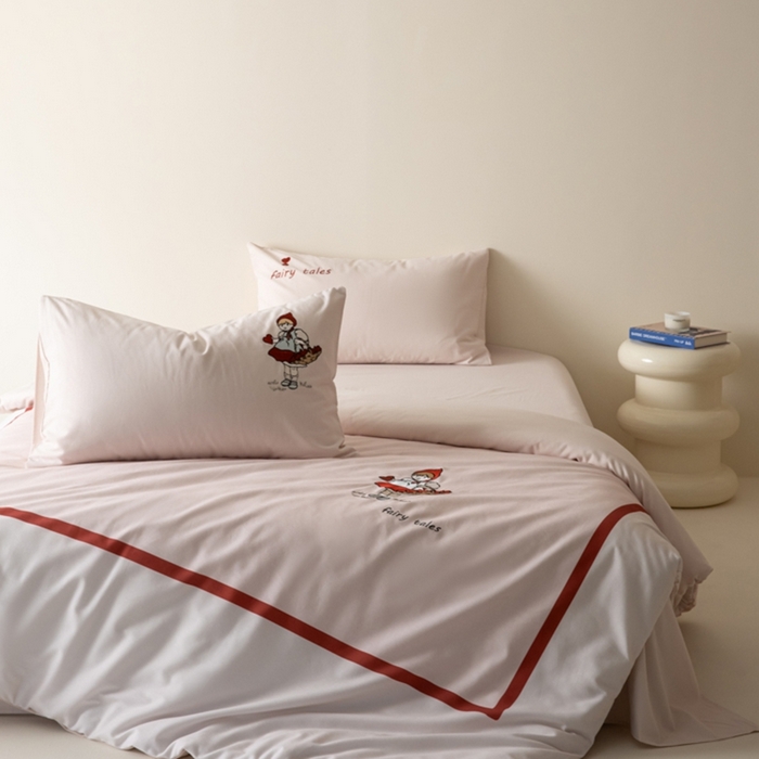 91家纺网 家纺一手货源 找家纺 小叮当家纺仓储工厂店 2025新款提供买家秀爆款花型不断货全棉纯棉磨毛四件套大版定位印加绣 小甜心