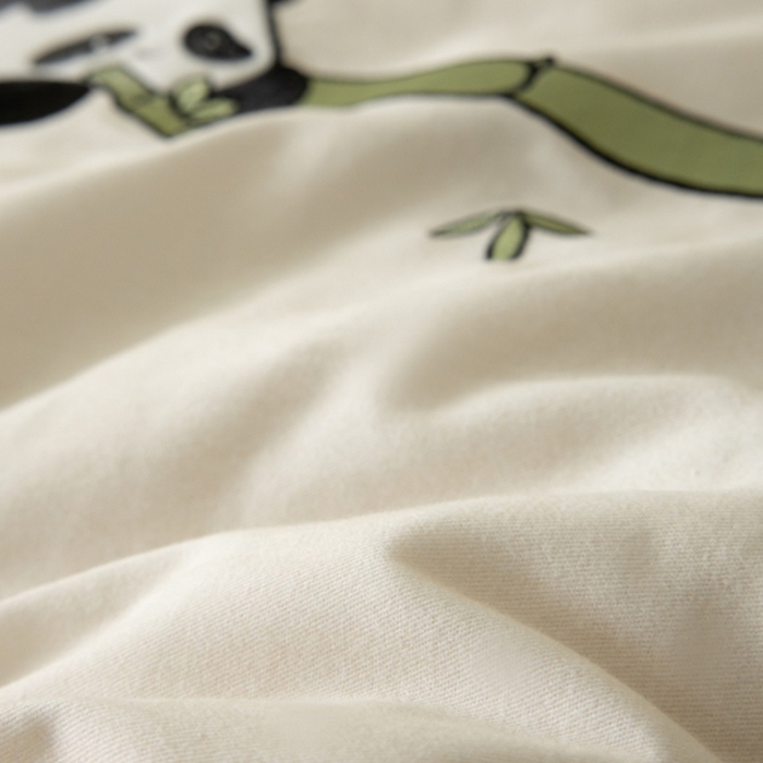 91家纺网 家纺一手货源 找家纺 小叮当家纺仓储工厂店 2025新款提供买家秀爆款花型不断货全棉纯棉磨毛四件套大版定位印加绣 熊猫抱竹