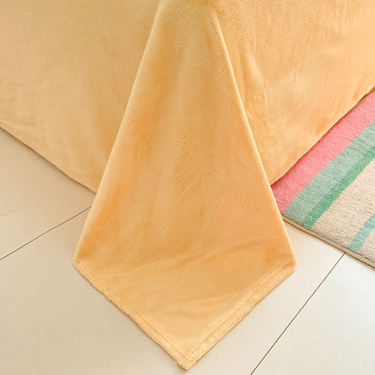 91家纺网 家纺一手货源 找家纺 沐慕 2025新款A类200g加厚雪花绒180g牛奶绒四件套 黄油小熊