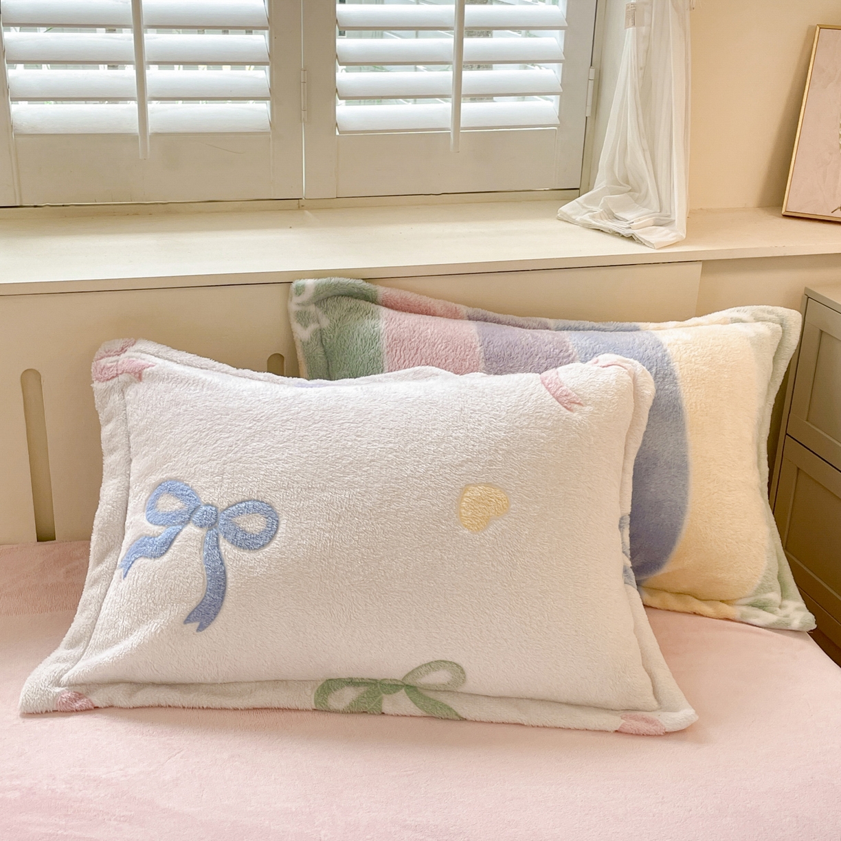 91家纺网 家纺一手货源 找家纺 沐慕 2025新款A类200g加厚雪花绒180g牛奶绒四件套 彩虹