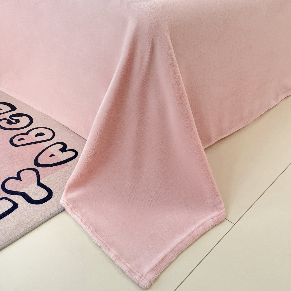 91家纺网 家纺一手货源 找家纺 沐慕 2025新款A类200g加厚雪花绒180g牛奶绒四件套 粉嫩郁金香