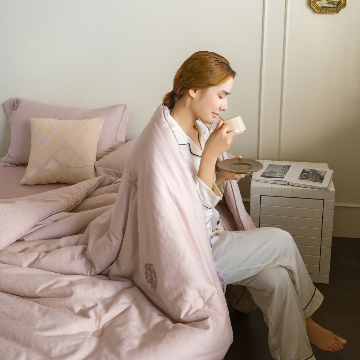 91家纺网 家纺一手货源 找家纺 （总）桂雅居 2025新款英伦风尚有机鲜豆蛋白被被子被芯