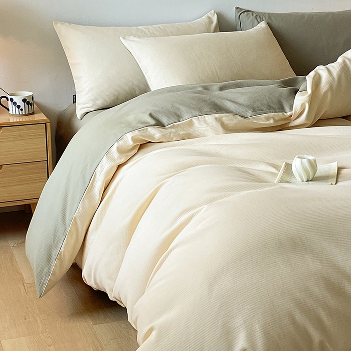 91家纺网 家纺一手货源 找家纺 小叮当家纺仓储工厂店 2025新款提供买家秀爆款花型不断货60s水洗提花全棉纯棉磨毛四件套 象牙米