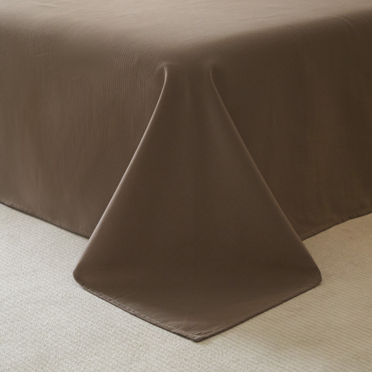 91家纺网 家纺一手货源 找家纺 小叮当家纺仓储工厂店 2025新款提供买家秀爆款花型不断货60s水洗提花全棉纯棉磨毛四件套 迷雾棕+茶褐棕