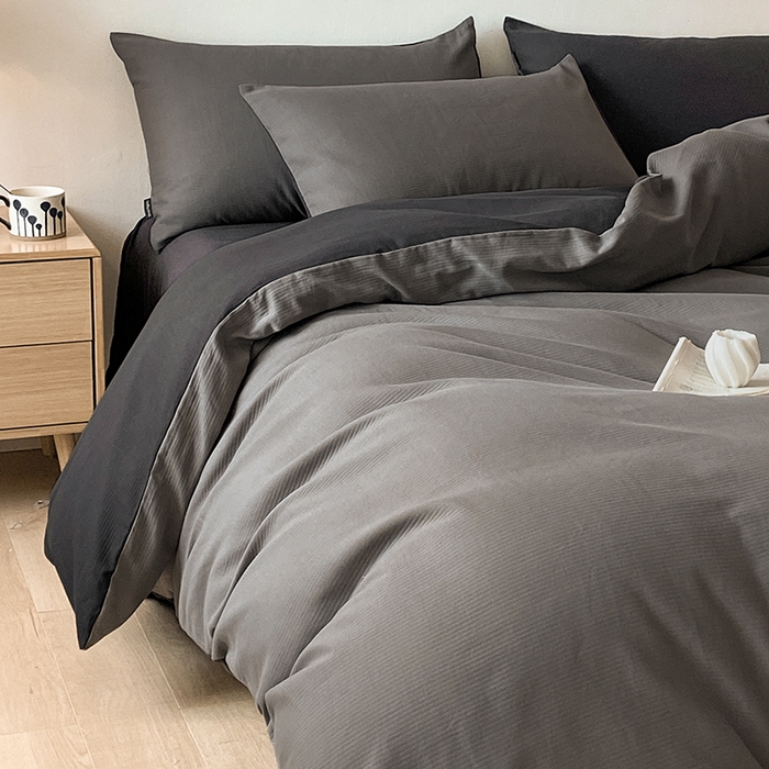 91家纺网 家纺一手货源 找家纺 小叮当家纺仓储工厂店 2025新款提供买家秀爆款花型不断货60s水洗提花全棉纯棉磨毛四件套 玛瑙灰