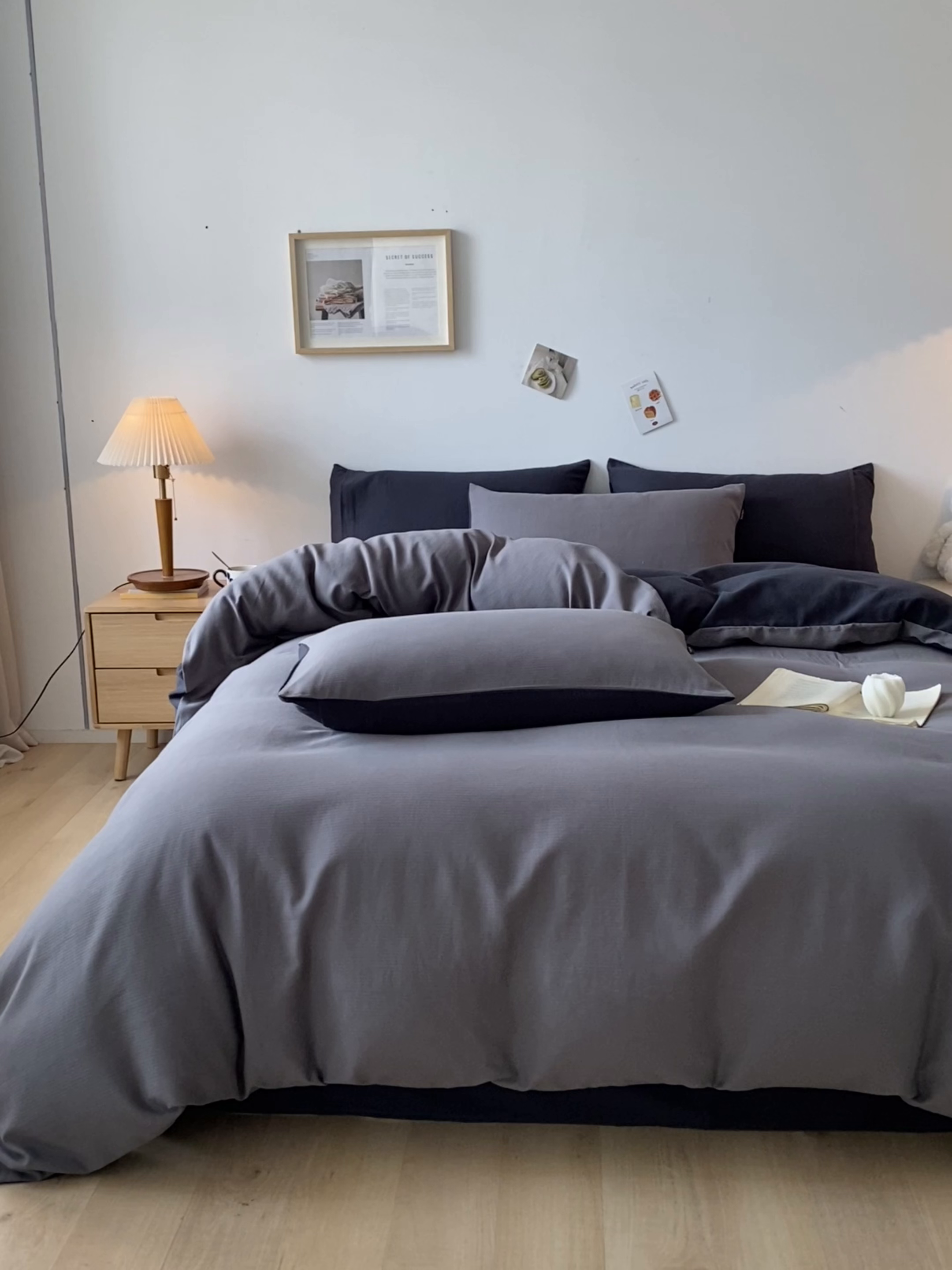 91家纺网 家纺一手货源 找家纺 小叮当家纺仓储工厂店 2025新款提供买家秀爆款花型不断货60s水洗提花全棉纯棉磨毛四件套 玛瑙灰