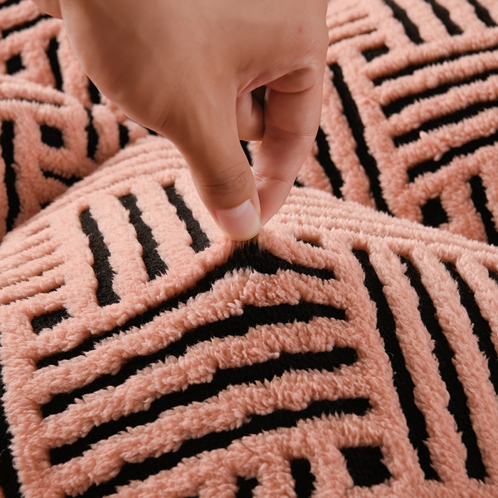 91家纺网 家纺一手货源 找家纺 预言家纺 2025新款亲肤缦沙绒系列床垫 紫边豆沙