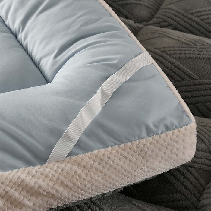 91家纺网 家纺一手货源 找家纺 预言家纺 2025新款亲肤菠萝格系列床垫 菠萝深灰