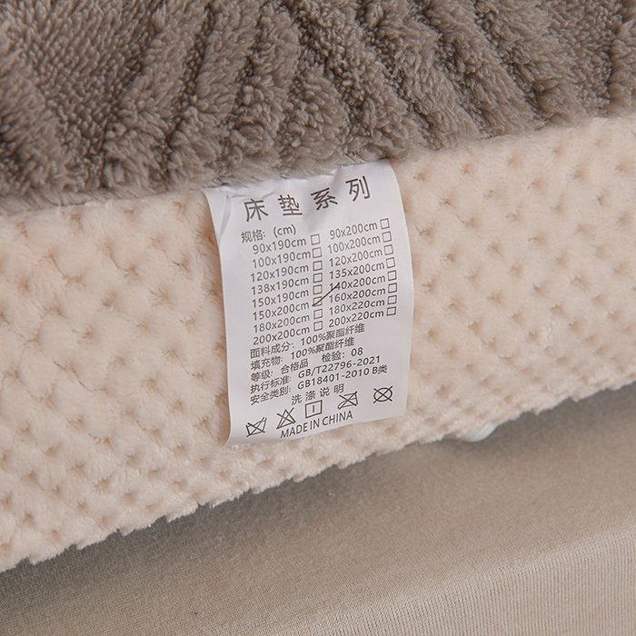 91家纺网 家纺一手货源 找家纺 预言家纺 2025新款亲肤菠萝格系列床垫 菠萝浅灰