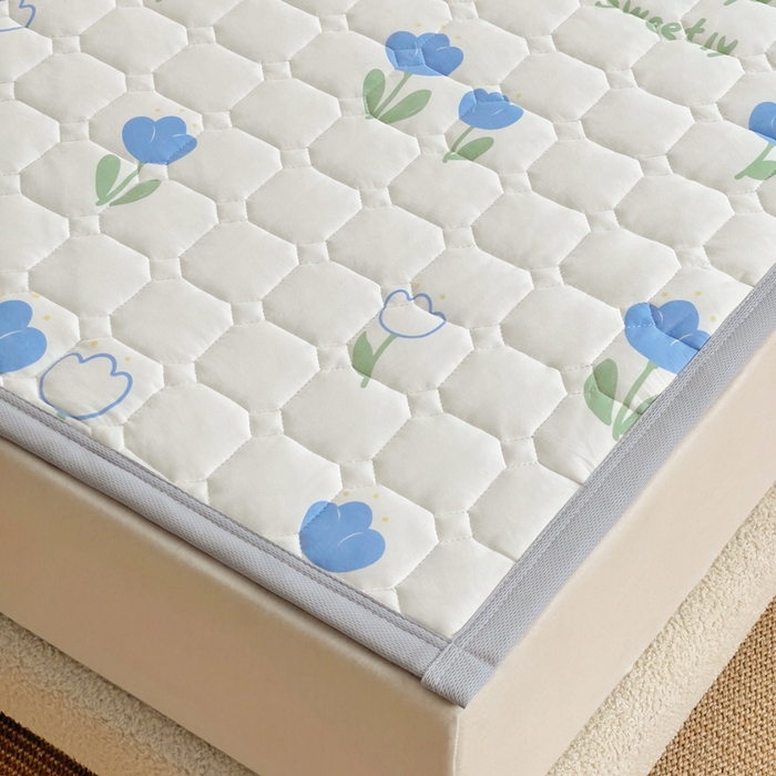 91家纺网 家纺一手货源 找家纺 预言家纺 2025新款亲肤薄垫针织系列床垫 针织美好