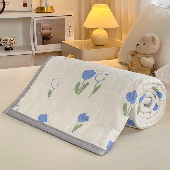 91家纺网 家纺一手货源 找家纺 预言家纺 2025新款亲肤薄垫针织系列床垫 针织美好