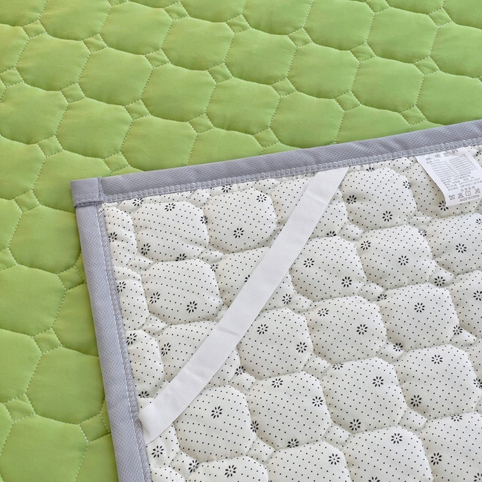 91家纺网 家纺一手货源 找家纺 预言家纺 2025新款亲肤薄垫针织系列床垫 针织果绿