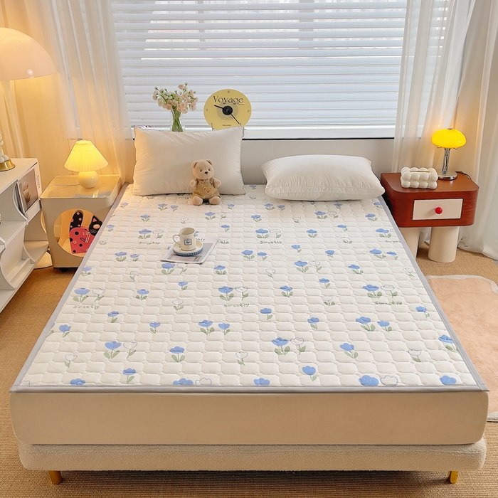 91家纺网 家纺一手货源 找家纺 预言家纺 2025新款亲肤薄垫针织系列床垫 针织美好