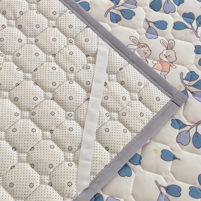 91家纺网 家纺一手货源 找家纺 预言家纺 2025新款亲肤薄垫针织系列床垫 针织兔子