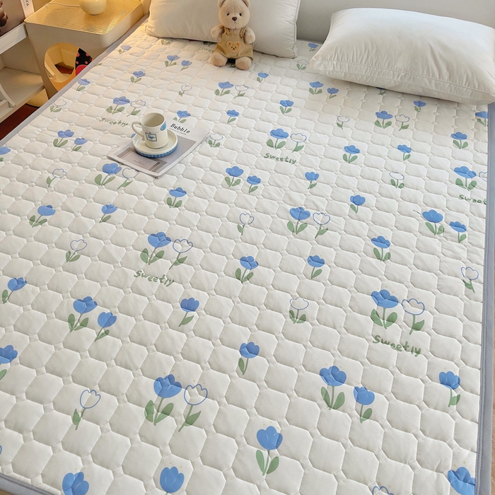 91家纺网 家纺一手货源 找家纺 预言家纺 2025新款亲肤薄垫针织系列床垫 针织美好