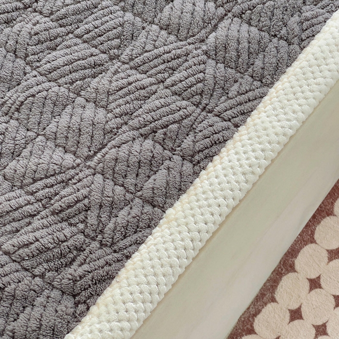 91家纺网 家纺一手货源 找家纺 预言家纺 2025新款亲肤薄垫绒系列床垫 薄垫绒深灰