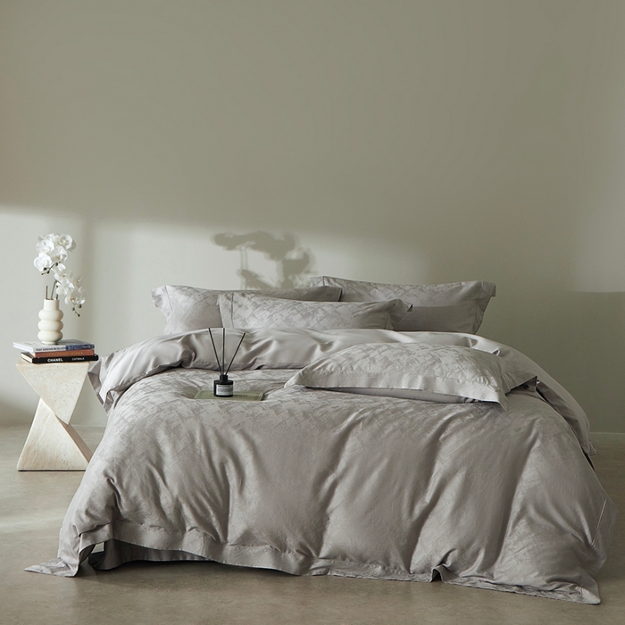 91家纺网 家纺一手货源 找家纺 （总）南泉坊 2025新款亲肤舒适50支全棉纯棉埋绳款染色提花四件套