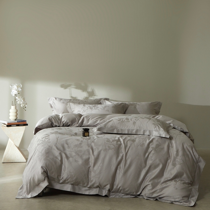 91家纺网 家纺一手货源 找家纺 （总）南泉坊 2025新款亲肤舒适50支全棉纯棉埋绳款染色提花四件套