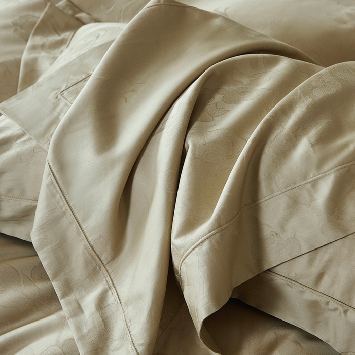 91家纺网 家纺一手货源 找家纺 （总）南泉坊 2025新款亲肤舒适50支全棉纯棉埋绳款染色提花四件套