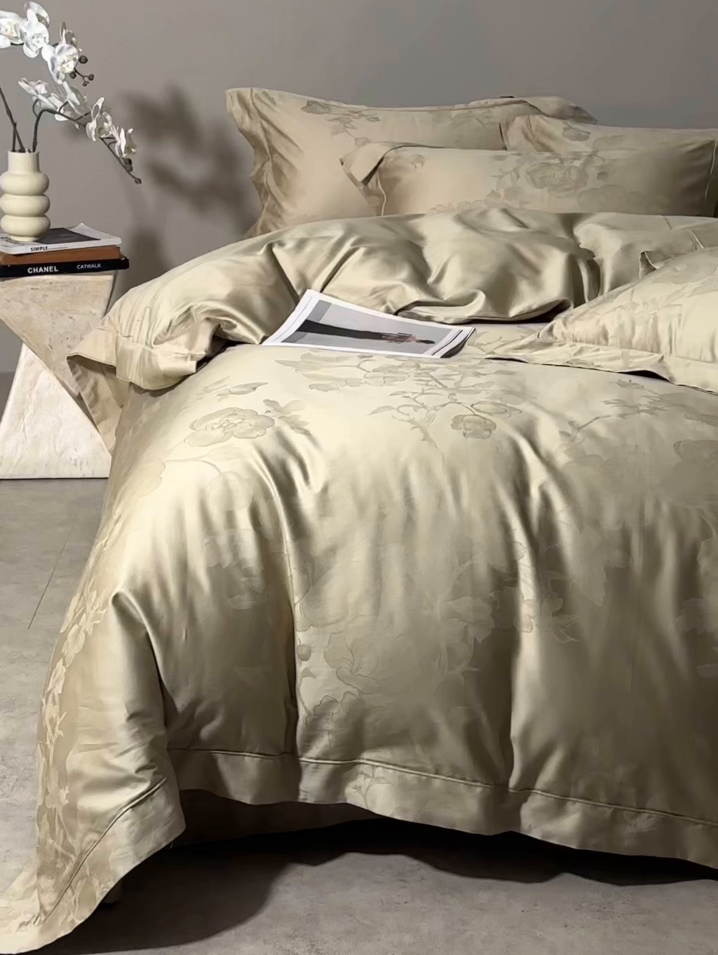 91家纺网 家纺一手货源 找家纺 （总）南泉坊 2025新款亲肤舒适50支全棉纯棉埋绳款染色提花四件套