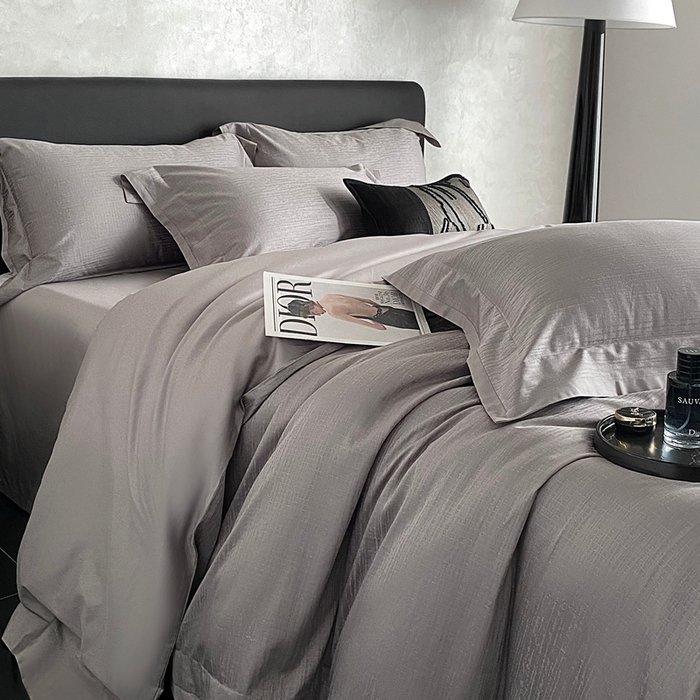 （总）南泉坊 2025新款亲肤舒适50支全棉纯棉染色提花四件套