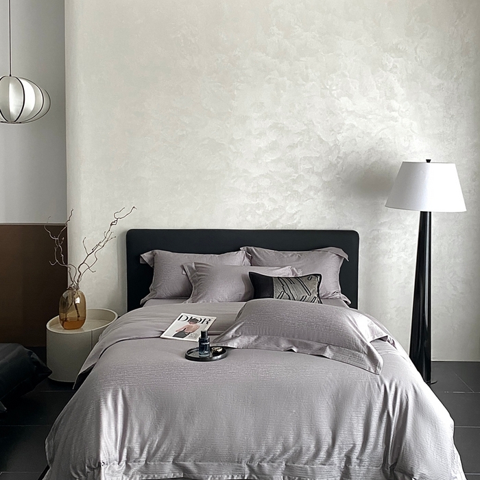 91家纺网 家纺一手货源 找家纺 （总）南泉坊 2025新款亲肤舒适50支全棉纯棉染色提花四件套