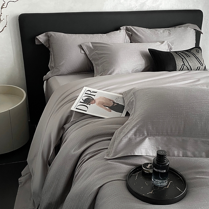 91家纺网 家纺一手货源 找家纺 （总）南泉坊 2025新款亲肤舒适50支全棉纯棉染色提花四件套