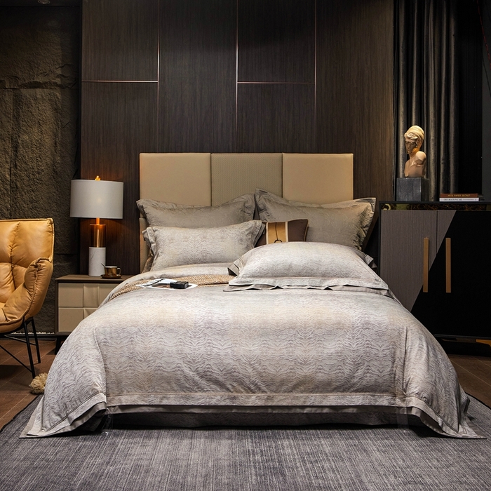 91家纺网 家纺一手货源 找家纺 （总）南泉坊 2025新款亲肤舒适50支全棉纯棉色织提花四件套