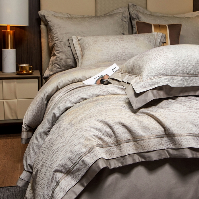 91家纺网 家纺一手货源 找家纺 （总）南泉坊 2025新款亲肤舒适50支全棉纯棉色织提花四件套