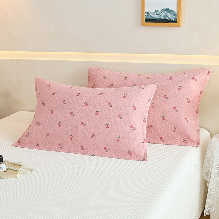 91家纺网 家纺一手货源 找家纺 棠薇家纺 2025新款 枕巾纯棉纱布水洗全棉纱布纯棉耐脏吸汗透气预缩水 花梦粉