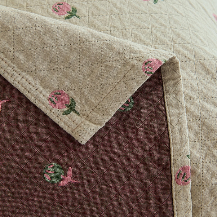 91家纺网 家纺一手货源 找家纺 棠薇家纺 2025新款 枕巾纯棉纱布水洗全棉纱布纯棉耐脏吸汗透气预缩水 花梦浅驼