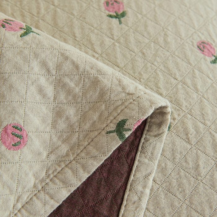 91家纺网 家纺一手货源 找家纺 棠薇家纺 2025新款 枕巾纯棉纱布水洗全棉纱布纯棉耐脏吸汗透气预缩水 花梦浅驼