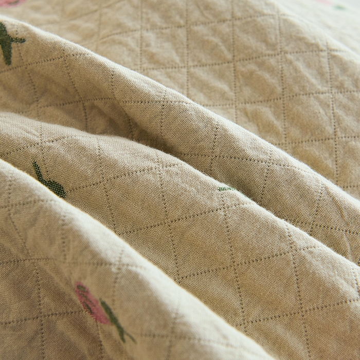 91家纺网 家纺一手货源 找家纺 棠薇家纺 2025新款 枕巾纯棉纱布水洗全棉纱布纯棉耐脏吸汗透气预缩水 花梦浅驼