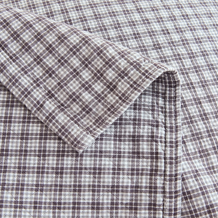 91家纺网 家纺一手货源 找家纺 棠薇家纺 2025新款 枕巾纯棉纱布水洗全棉纱布纯棉耐脏吸汗透气预缩水 小格灰