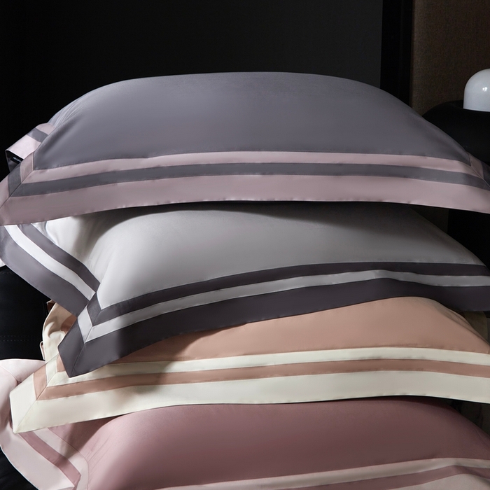 91家纺网 家纺一手货源 找家纺 （总）南泉坊 2025新款亲肤舒适全棉纯棉长绒棉拼接撞色四件套-迈阿密