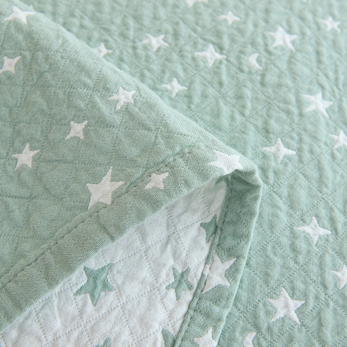 91家纺网 家纺一手货源 找家纺 棠薇家纺 2025新款 枕巾纯棉纱布水洗全棉纱布纯棉耐脏吸汗透气预缩水 星月绿