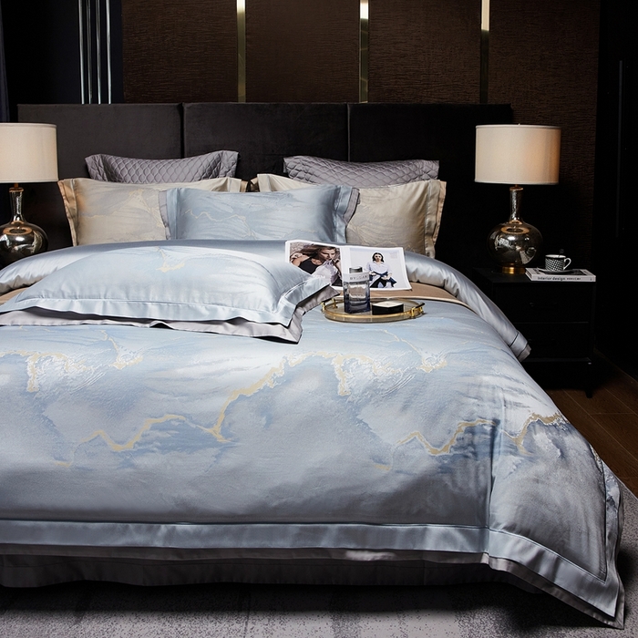 （总）南泉坊 2025新款亲肤舒适双层荷叶边色织提花四件套